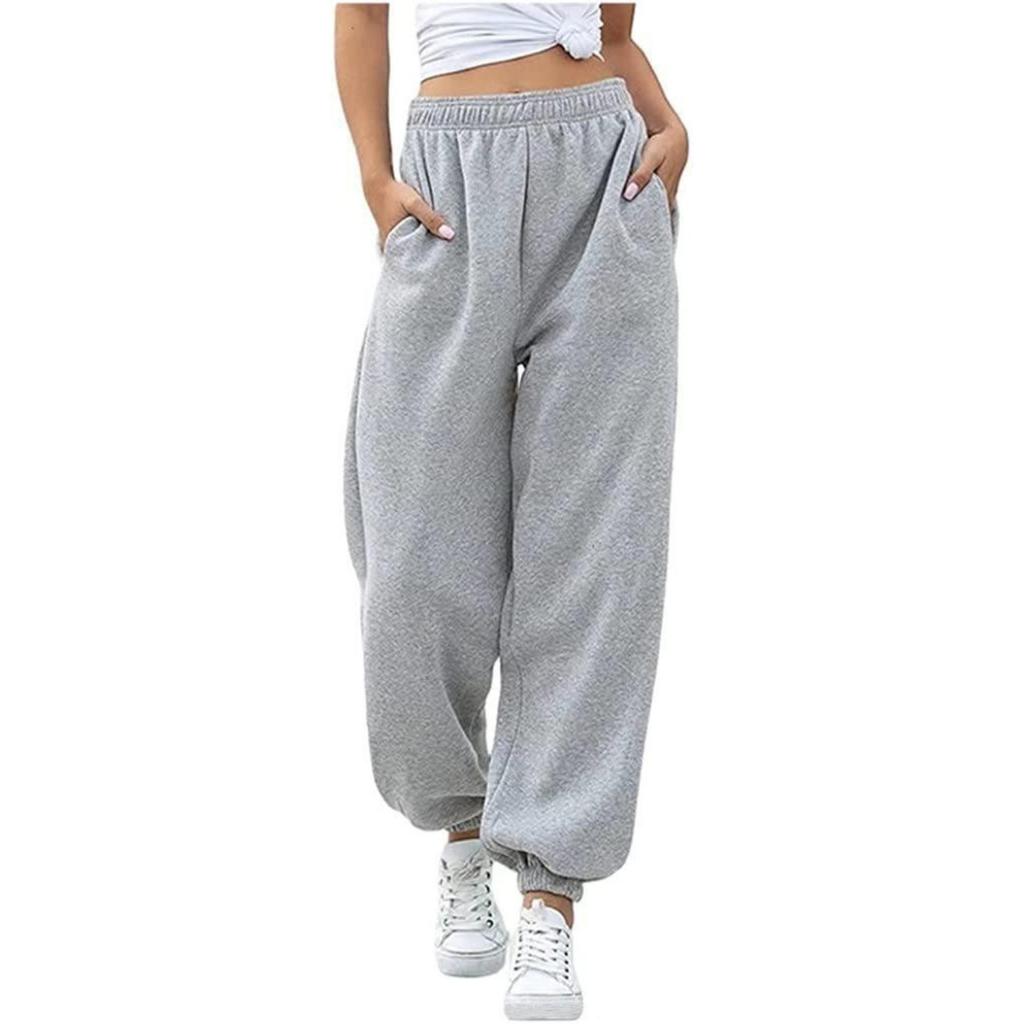 Damen Mittlere Taille Verjüngte Jogginghose Jogger Lockerer Sitz Lässige Streetwear Hose Unterteil