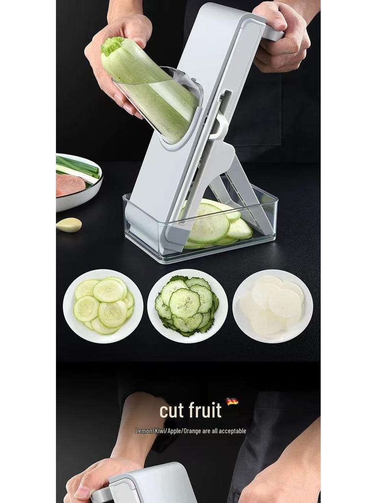 Adjustable Manual Meat and Vegetable Slicer - Multi-Functional Grater & Cutter