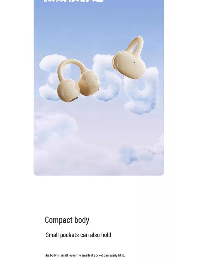 2025 High-Quality Wireless Bluetooth Ear Clip Earphones: Long Battery, In-Ear for Sports & Running