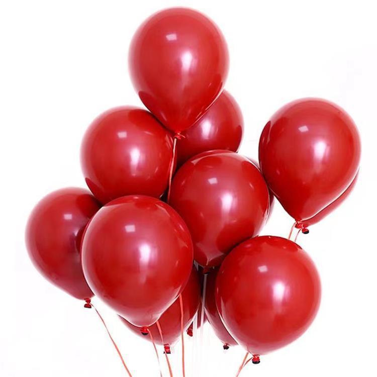18" Double-Layer Pomegranate Red Balloon Set: Wedding, Valentine's Day, Engagement Party Decor