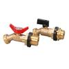 Sturdy Brass Rainwater Tap Connectors for Home Renovations Pipe Fittings Water Accessories with Random Gasket Color