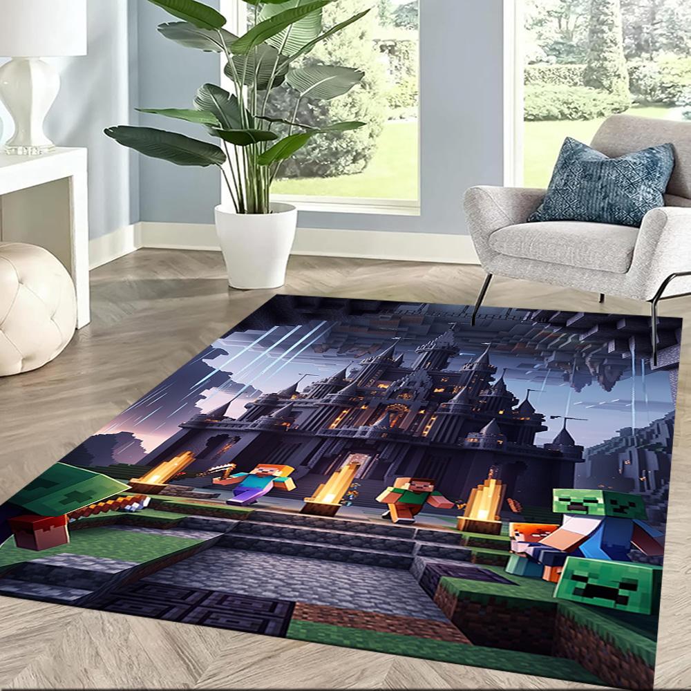 Minecraft 504 Carpet Perfect for Balcony Playrooms Decorate room Kitchen Anti-slip Rug Anime Office Decor Perfect Birthday/Christmas Gift Idea