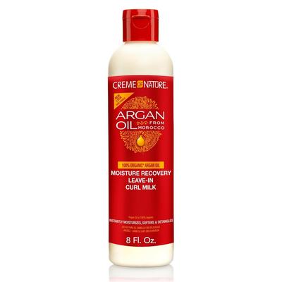 Pack Nature Moisture Recovery Cream Leave-in Curl Milk Daily Lightning Moisturizer Contains Moroccan Argan Oil 8 Oz 8 Fl Oz of 1