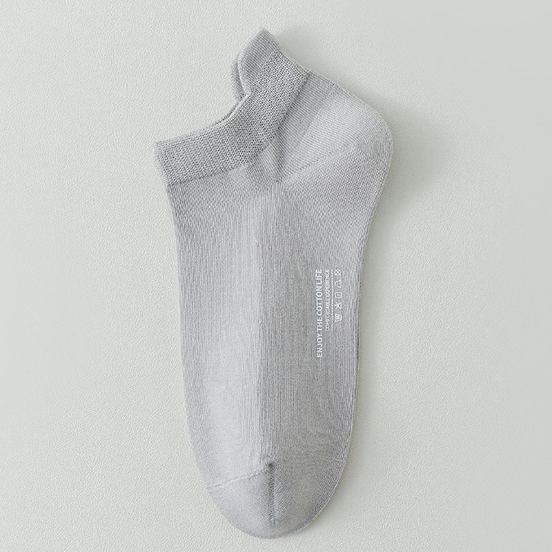 Men's Summer Cotton Ear-lifting Shallow Mouth Deodorant Sweat Absorption Breathable Low Top Socks