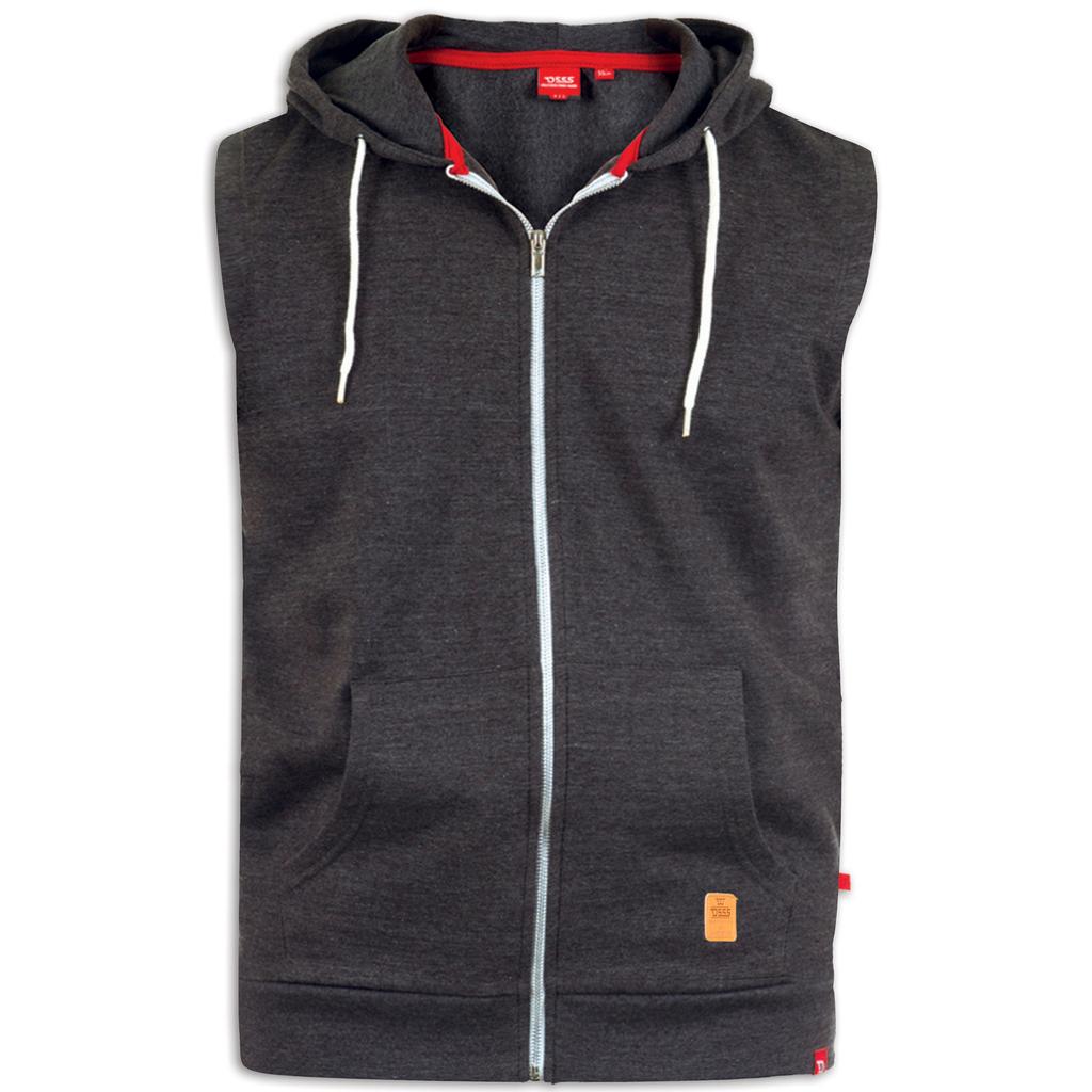 Duke Mens D555 Blake Kingsize Sleeveless Full Zip Hoodie