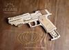 Ugears Handgun 70047 Wooden Puzzle Craft Model No Glue or Tools Required Adults and Children Wolf-01 - -