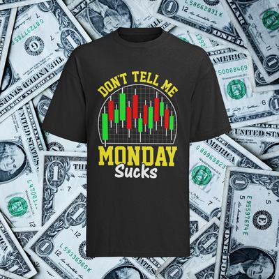 Daytrading Shirt Herren Aktie Aktien Geld Reich Sag mir nicht Montag ist doof Chart