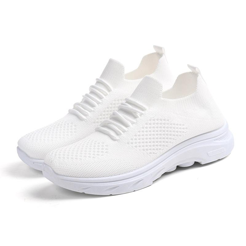 Módní obuv Dámské tenisky Prodyšné pletené Platformové Lehké Ležérní Běžecké boty Pohodlná Měkká podrážka Nazouvací Sportovní obuv