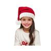 Santa Hat Red White Green Striped Print Knitted Christmas Hat with Plush Ball Decor Holiday Accessory
