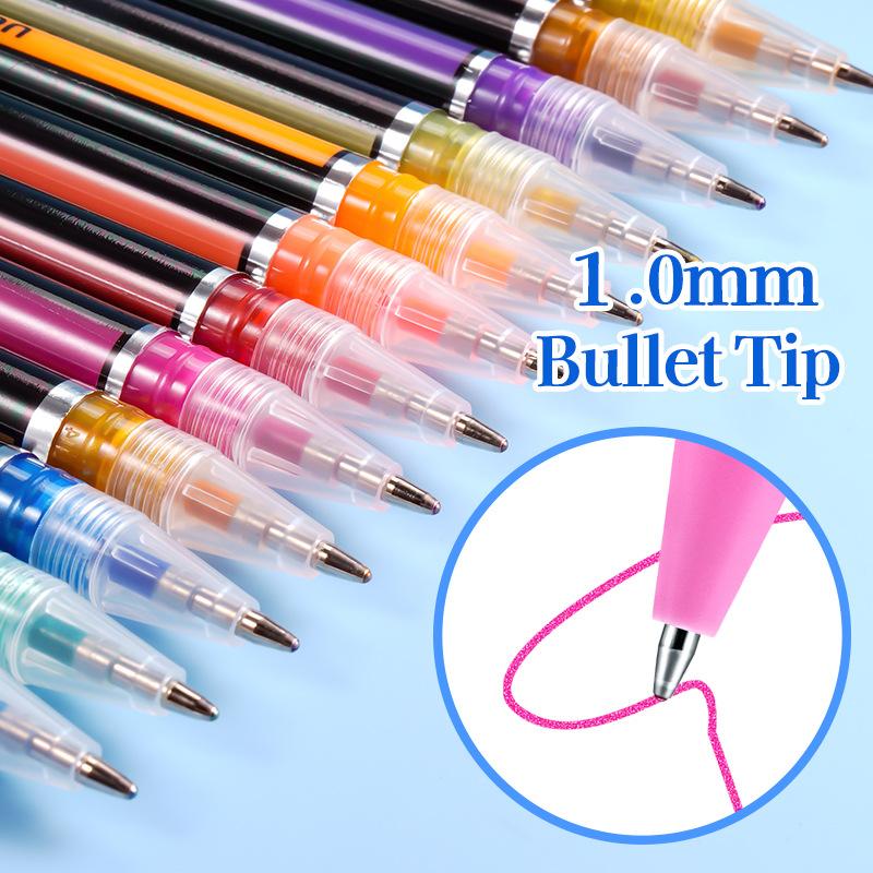 12/18/24/36/48/60colors Stationery Colored Neutral Watercolor Pens Highlighters Drawing Pens and Glitter Notebook Pens