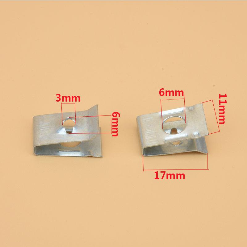 20Pcs Car Universal Speed Fasteners U Nuts Self Tapping Screw Spire Clip 6mm Hole Interior Door Trim Panels Clips Metal Rivets