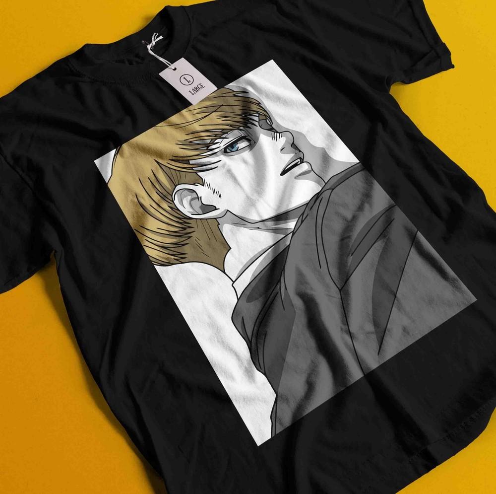 

Футболка Атака Титанов Флок Футболка Эрен Микаса АОТ Леви Аниме Манга Унисекс Футболка S