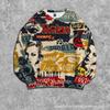 Hot-selling European and American Street Trendy Brand Character Printed Crew Neck Sweater, Loose Large Size Hip-hop Style Long-sleeved Top