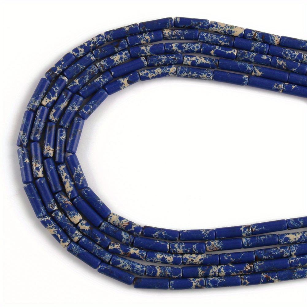 1pcs Natural Stone Tube Bead Sediment Jaspers Loose Cylinder Beads for Jewelry Making DIY Chakra Bracelet Accessories 15" 13x4mm