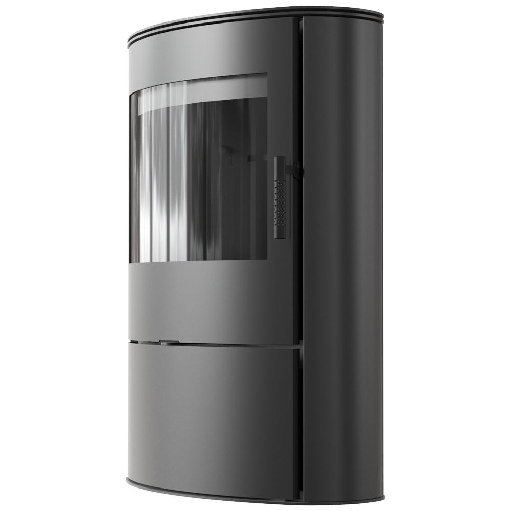 KRATKI AB/S/2/ROLLO Ø 150 10 kW Steel Stove, Dark Lining Set