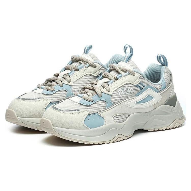 FILA Rayflide Fabric Synthetic Leather Comfortable Sports Wear-Resistant Low-Top Lifestyle Shoes Women sneaker Fog-Gray F12W242121FMV