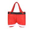 Xmas Decorations Candy Bag Portable Wine Bottle Holder Xmas Santa Pants Bags with Handle