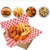 OIMG Red Checkered Greaseproof Wax Paper