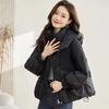 Down Cotton-padded Jacket, Short Loose and Thick Winter Small Warm Cotton-padded Jacket, Hooded Jacket
