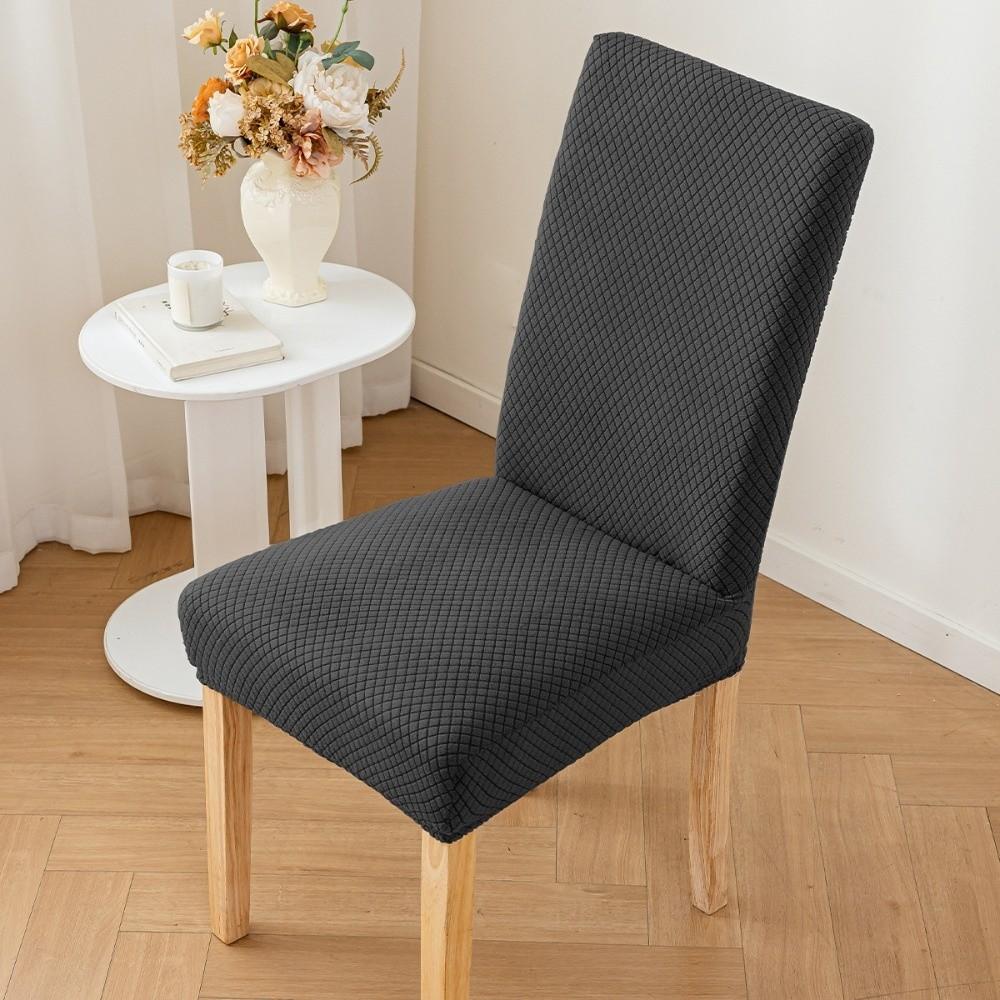 Jacquard Integrated Seat Cover Anti-slip Stool Slipcover Dining Chair Cover  for Home Decoration чёрный