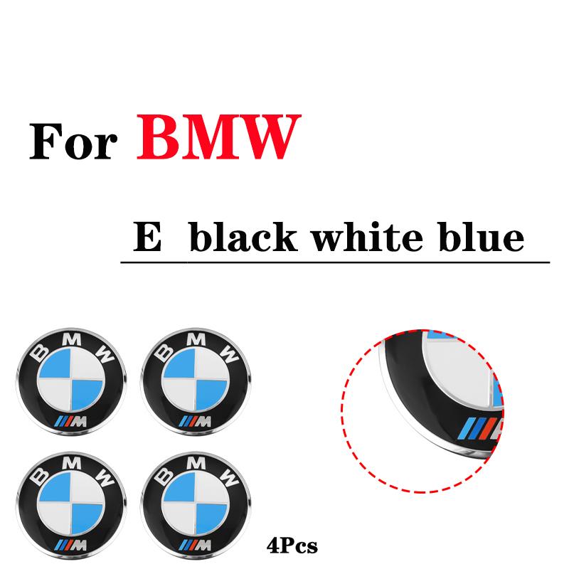 4PCS Car Styling Wheel Center Hub Caps Rim Cover Badge Emblem Sticker For BMW E46 E60 E90 E39 E87 E36 E92 E70 E91 X3 X5 X1 X2 ikol8