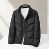 Mens Winter Down Jacket With Stand Collar Zipper Lightweight Warm Casual Outerwear 90% Duck