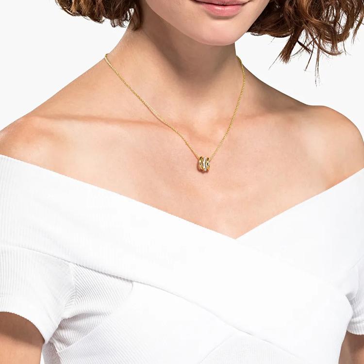 Swarovski Stone Multi-Metal Pendant Necklace Women necklace Gold 5523989
