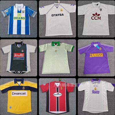 Retro Football Jersey Men Women Short Sleeve Soccer Shirt Vintage Club Kit La Corua Mallorca Celta Bilbao Albacete Betis