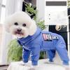 BXX Thick Belly‑Wrap Down‑Cotton Four‑Legged Dog Jumpsuit, Anti‑Static Cold‑Resistant Coat With Harness Hole for Small Dogs