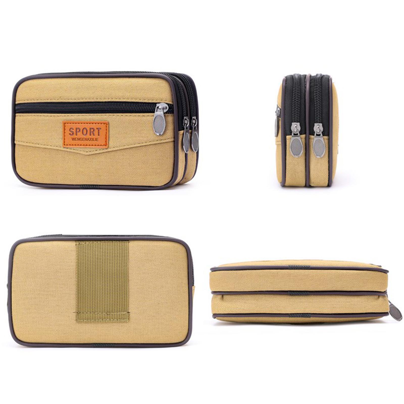 Стильная холщовая сумка для мобильного телефона для мужчин — фото 3