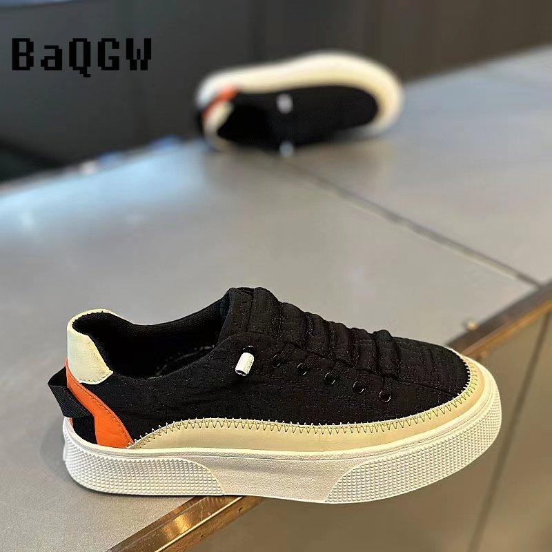 Fashion Korean Style Fashion Flat Walking Vulcanized Shoes Male Comfortable Sport Sneakers Men Korean Sneakers Casual Running Shoes Men