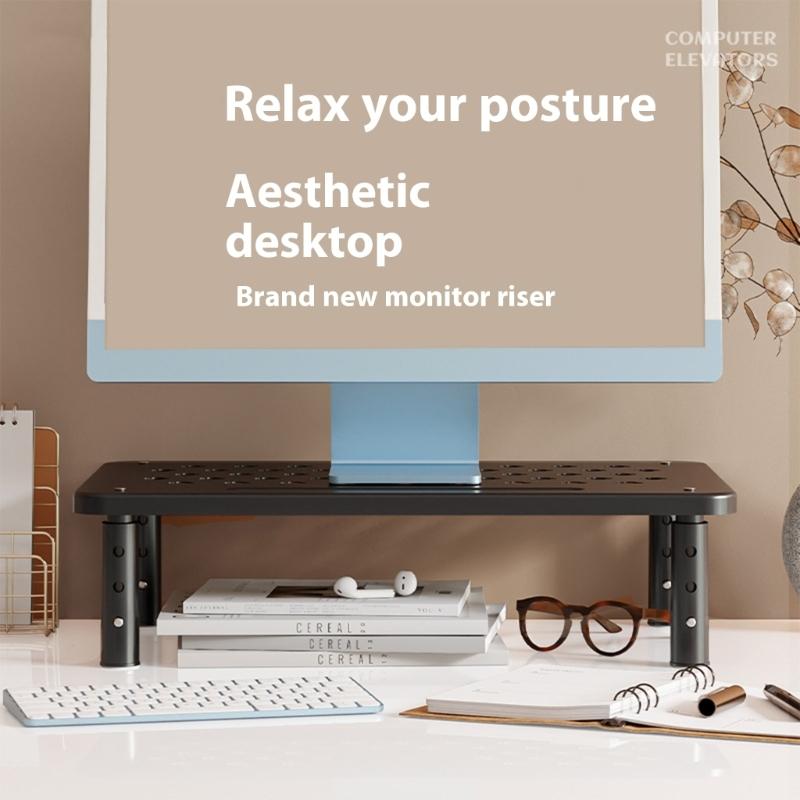 Effizienter PC-Laptop-Ständer mit 3stufiger ergonomischer Verstellung und Kühlplattform verbessert die Organisation des Schreibtisches