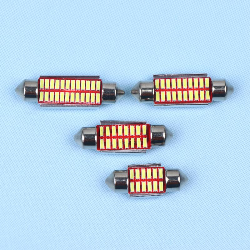 10Pcs 4014 Chips Canbus 12V Led Bulb 31Mm 36Mm 39Mm 41Mm Car Festoon Light Interior Dome Reading Lights 6000K Pure White