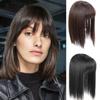 Clip In Increase Hair Volume Topper Hair Piece Long Straight Wig Head Top Wig Block 3D Hair Bangs