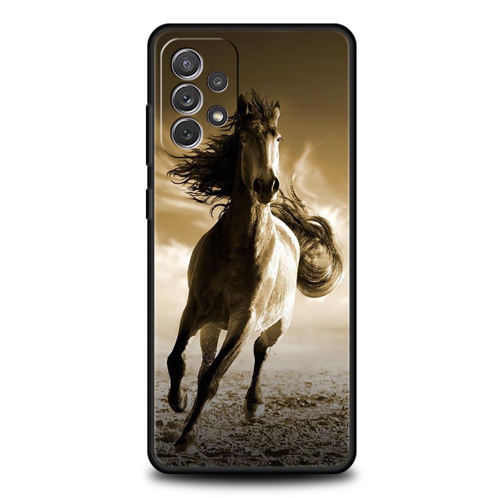 Running Horse Animal Phone Case For Samsung Galaxy A55 A53 A51 A35 A33 5G A31 A25 A23 A21s A15 A13 A73 A71 A05s A03s S8 S9 Cover