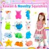 PNIOTAIN Squeeze Toy Set Animal Shaped Squishy Toys Stress Relief Toys Party Bag Filler Relaxation Goods Prizes 60-Piece - - - - - Kids'