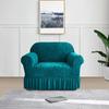 1 Piece Set Sea Wave Skirt Stretch Sofa Cover Non-slip Full Cover Dust Cover Bedroom Living Room Home Decoration 2/3/4 People