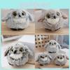 Adorable Cute Plush Owl Pendant Keychain Doll Accessory For Bags And Keys In Gray Blue And Brown Tones