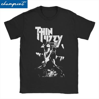 Rock Band 90s T Shirts Men Women 100% Cotton Amazing T-Shirt Crewneck Thin Lizzy Tee Shirt Short Sleeve Clothes Plus Size