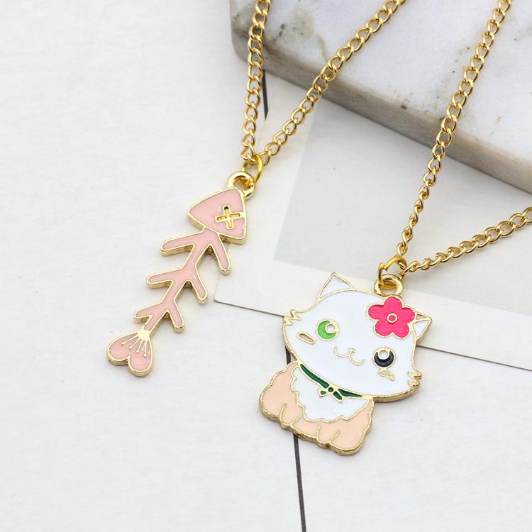 Women Alloy Pendant Necklace Cute Animal Chain Necklace