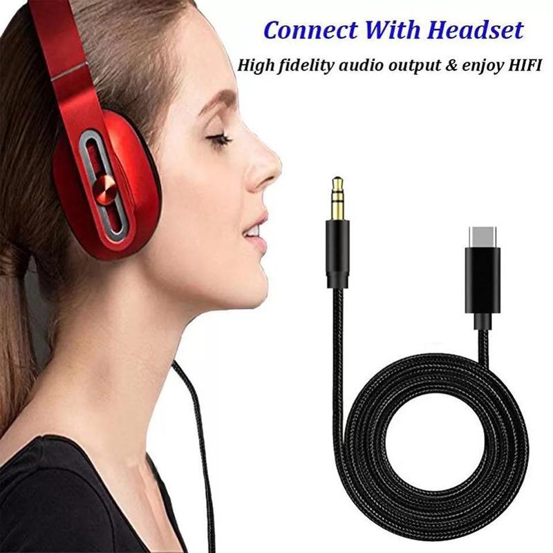USB C To 3.5 MM Jack AUX Cable DAC Type-C Audio Cabel for Car Speaker Headphone Auxiliary Adapter For Huawei Sumsang Xiaomi VivoGood Product
