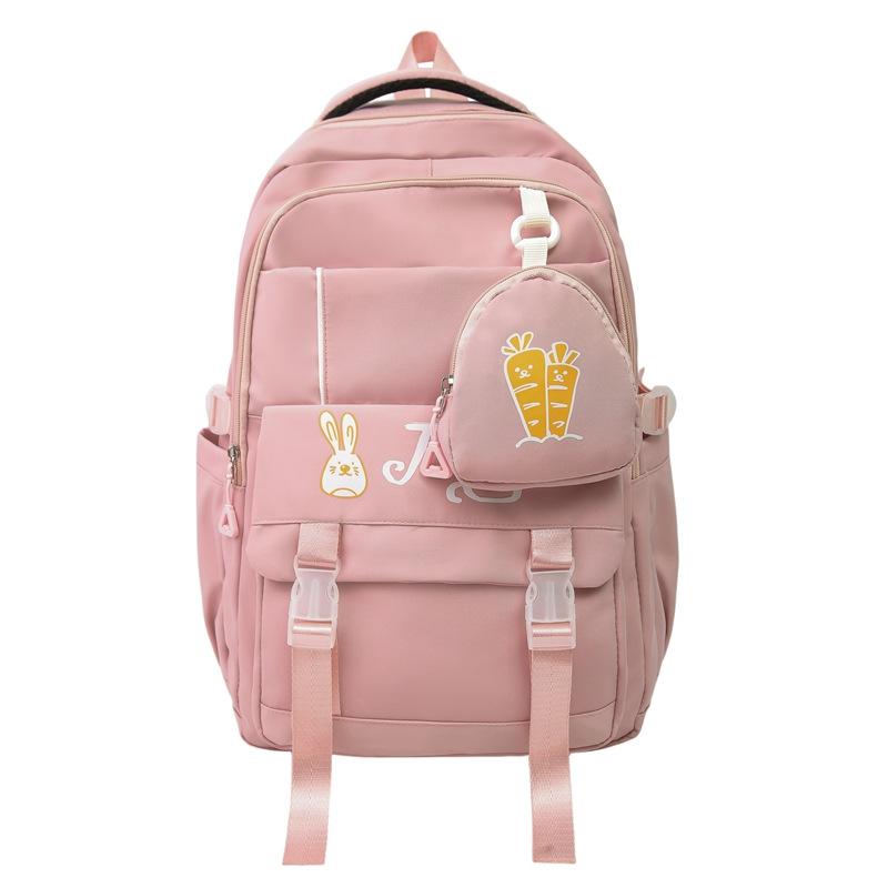 

Cartoon Student Schoolbag Women s Large Capacity Backpack with Coin Purse Children Print Backpack for Girls рожевий