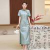 Silk cheongsam women's summer new retro improved temperament mulberry silk dress