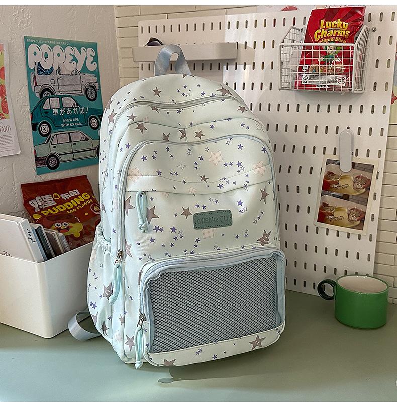 Schoolbag High value transparent two-dimensional pain bag Girls Mori backpack Backpack Lightweight campus junior high school student schoolbag
