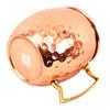 Pure Copper Round Shaped Shine Hammered Design Moscow Mule Beer Mug Cup, Best for Beer Cocktail Parties, Barware, Volume-530ML, Set of 2