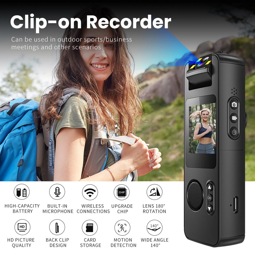 Hochauflösende Kamera, Outdoor-Radsportkamera, Sicherheitsrekorder für Strafverfolgungsbehörden, Vlog-Kamera