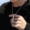 Silverfärgad Spiralhänge Halsband Herr Trendig Enkel Punk Cool Nyckelbenskedja Personlighet Hip Hop Halskedja Smycken