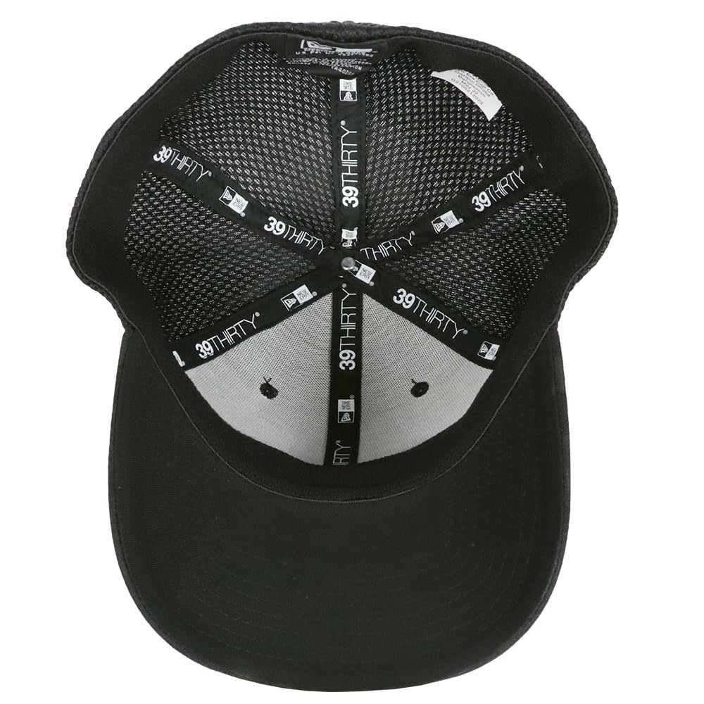 NEW ERA [New Era] Mesh Cap for Men and Women NewEra NE1091 Hat Baseball Cap Stretch Elastic Camouflage Trucker 39THIRTY Plain ML Black [Used]