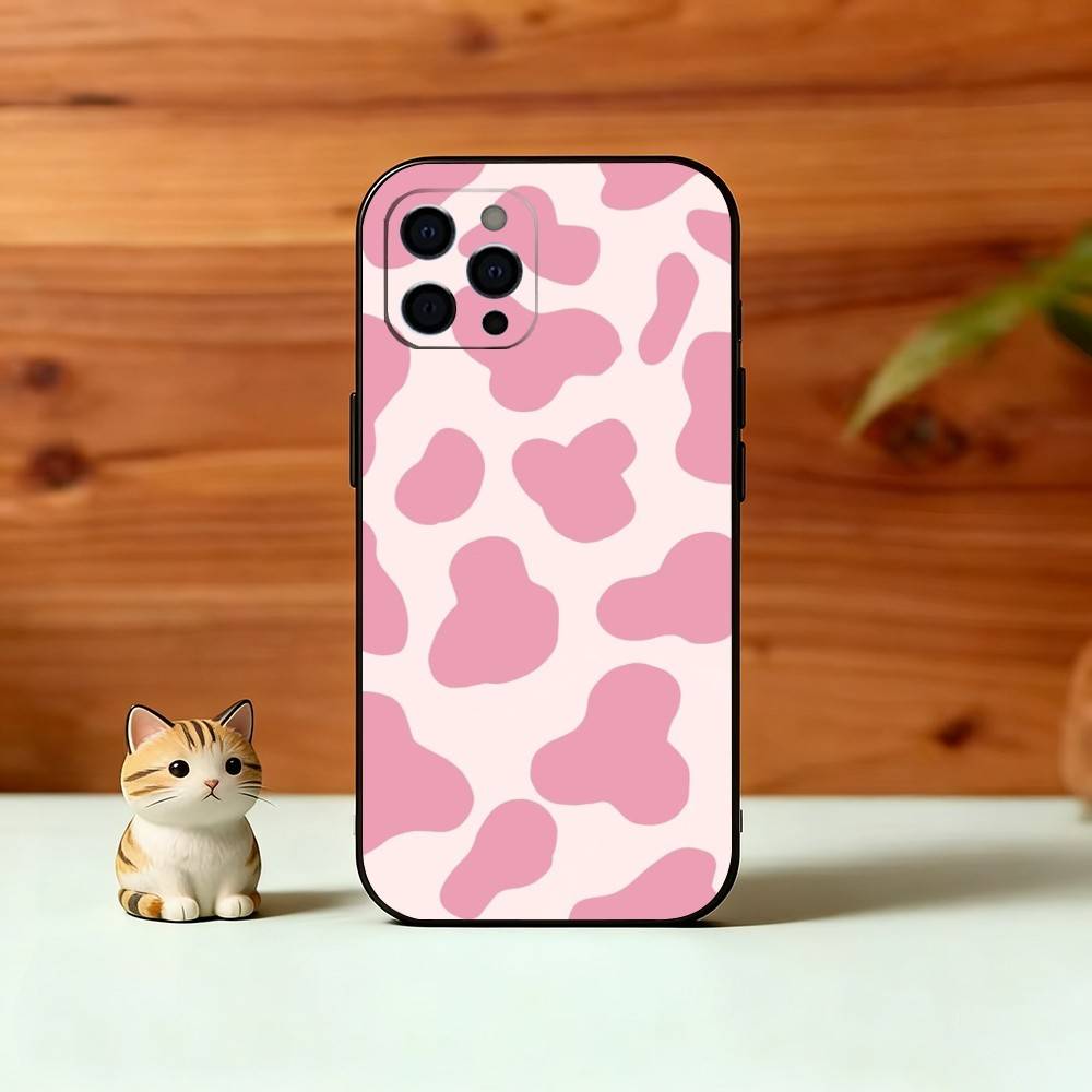 Cow print Phone Case Silicone Soft For IPhone 17 16 15 14 13 12 11 X XR Plus Pro Max Plus