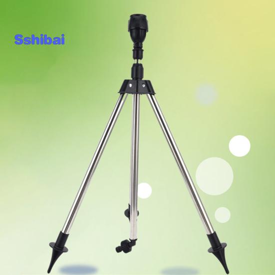 Rotary Tripod Sprinkler, 360° Automatic Rotating Tripod Sprinklers, Height Adjustable Telescopic Lawn Sprinkler for Large Area Garden Triangle